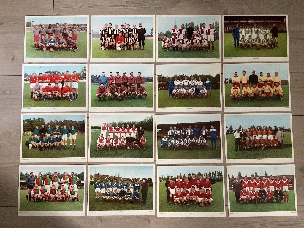 Esso Voetbalplaten Eerste Divisie A 1958/1959 ... 16 stuks, Verzamelen, Ophalen, Gebruikt, Overige binnenlandse clubs, Poster, Plaatje of Sticker
