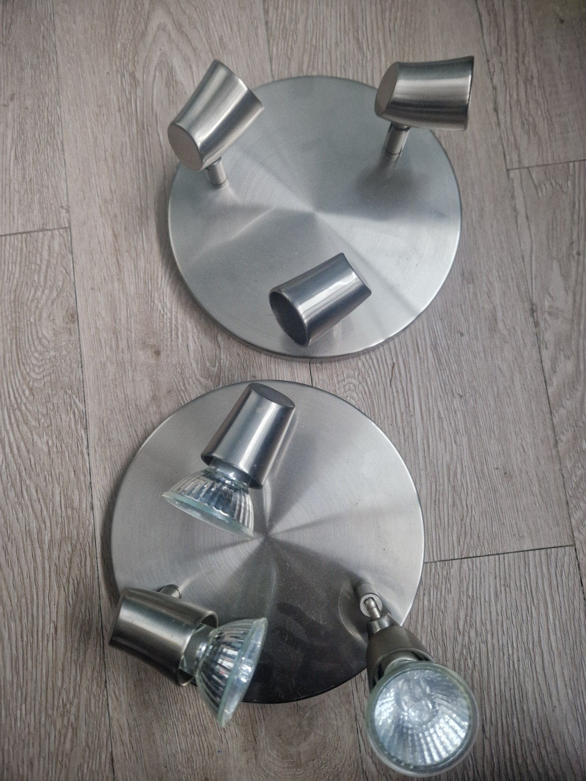 2x Massive Kinja Plafondspot - Geborsteld Staal GU10, Ophalen, Zilver, Gebruikt, GU10