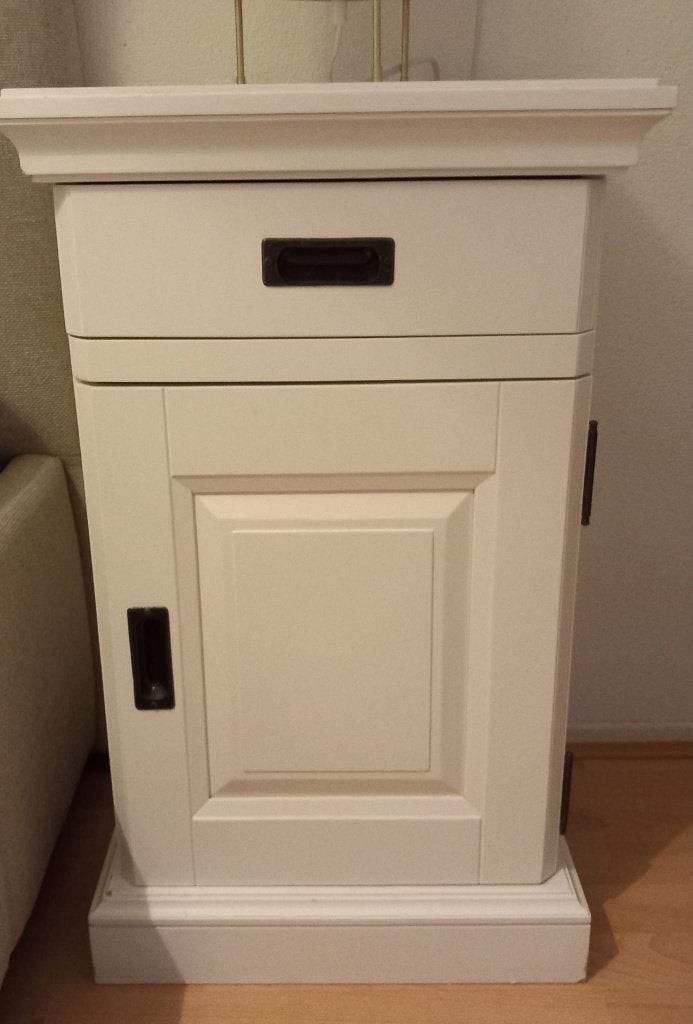2 Nachtkastjes, Ophalen, Gebruikt, Minder dan 45 cm, 55 tot 70 cm