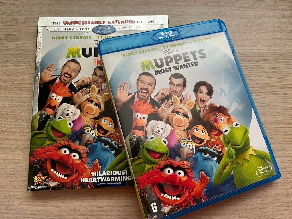 Disney Blu-ray Muppets Most Wanted, Ophalen of Verzenden, Zo goed als nieuw, Tekenfilms en Animatie