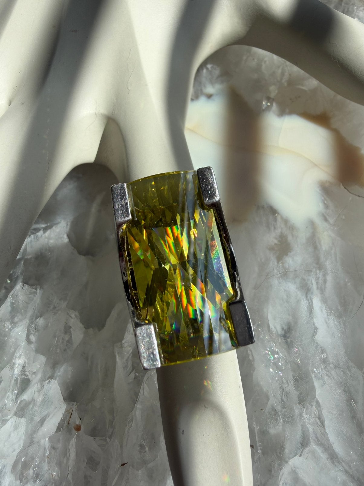 Italiaanse Ring Citrien, Verzenden, Zo goed als nieuw, Dame of Heer, Zilver