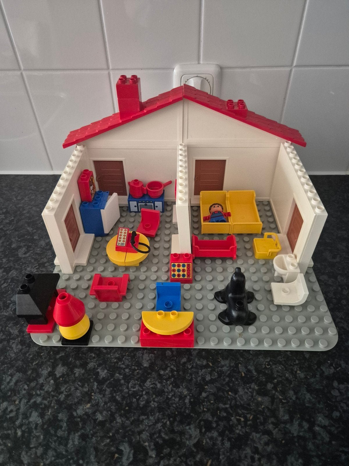 Duplo Huis met Meubels, Poppetje en Dier - Complete Set, Kinderen en Baby's, Speelgoed | Duplo en Lego, Inclusief minifiguren