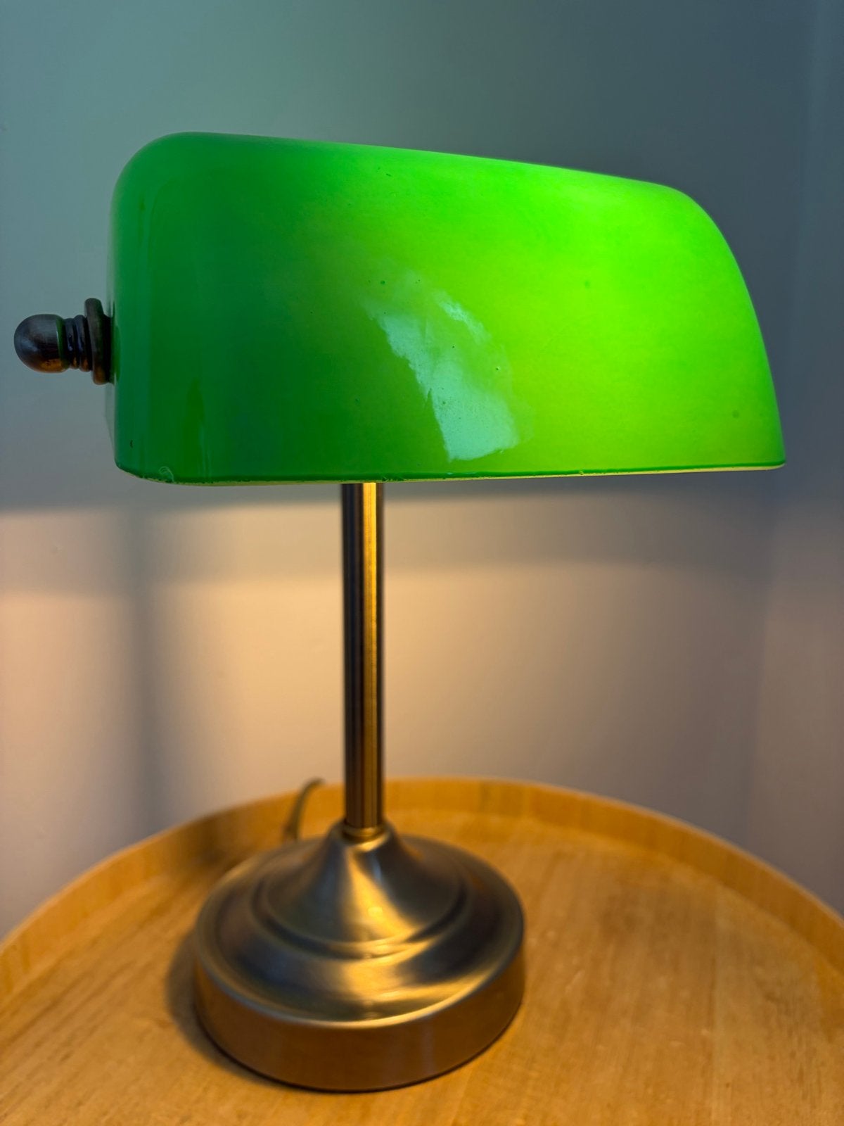 Bankierslamp Groen - Tafellamp Bureaulamp Nieuwstaat, Ophalen, Groen, Zo goed als nieuw, Bankierslamp