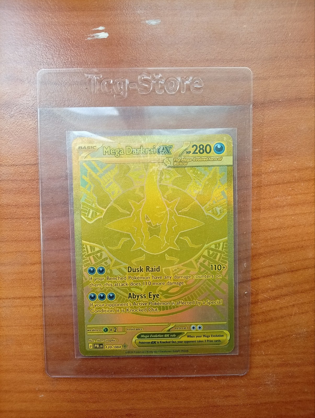 Mega Darkrai EX Pokémon kaart, Ophalen of Verzenden, Zo goed als nieuw