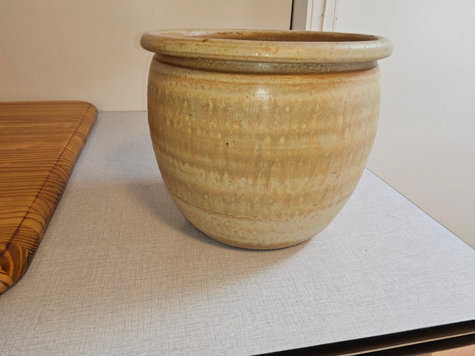 grote bloempot, aardewerk doorsnee 30 hoog 28cm, Rond, Zo goed als nieuw, Minder dan 40 cm, Aardewerk