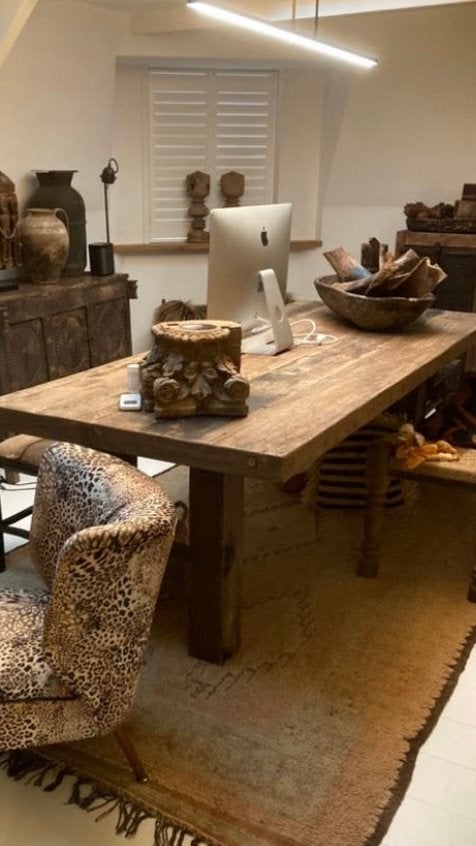 Robuuste tafel 240x90 industrieel/stoer, Ophalen, 200 cm of meer, 50 tot 100 cm, Zo goed als nieuw