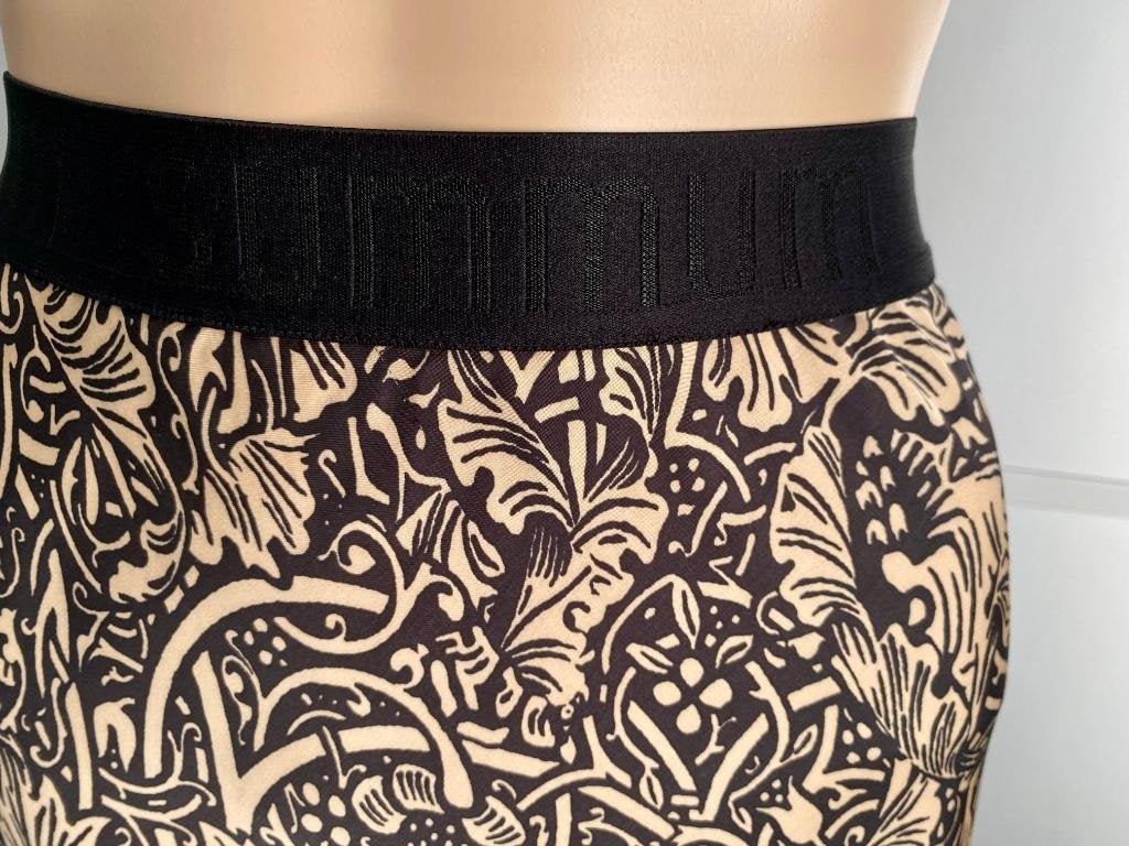 H379 Nieuw: Summum maat 34/36=XS/S lange rok beige/zwart, Summum Woman, Beige, Nieuw, Ophalen of Verzenden