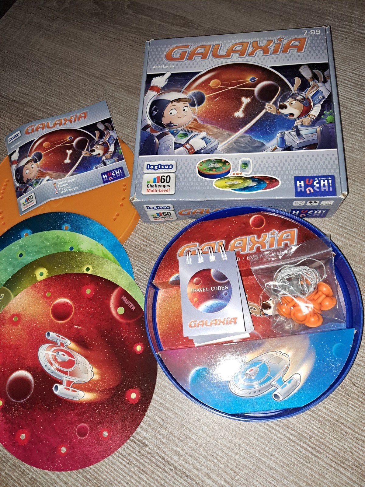 Galaxia Logicus Huch! ruimtespel - 60 uitdagingen, Hobby en Vrije tijd, Gezelschapsspellen | Bordspellen, Een of twee spelers