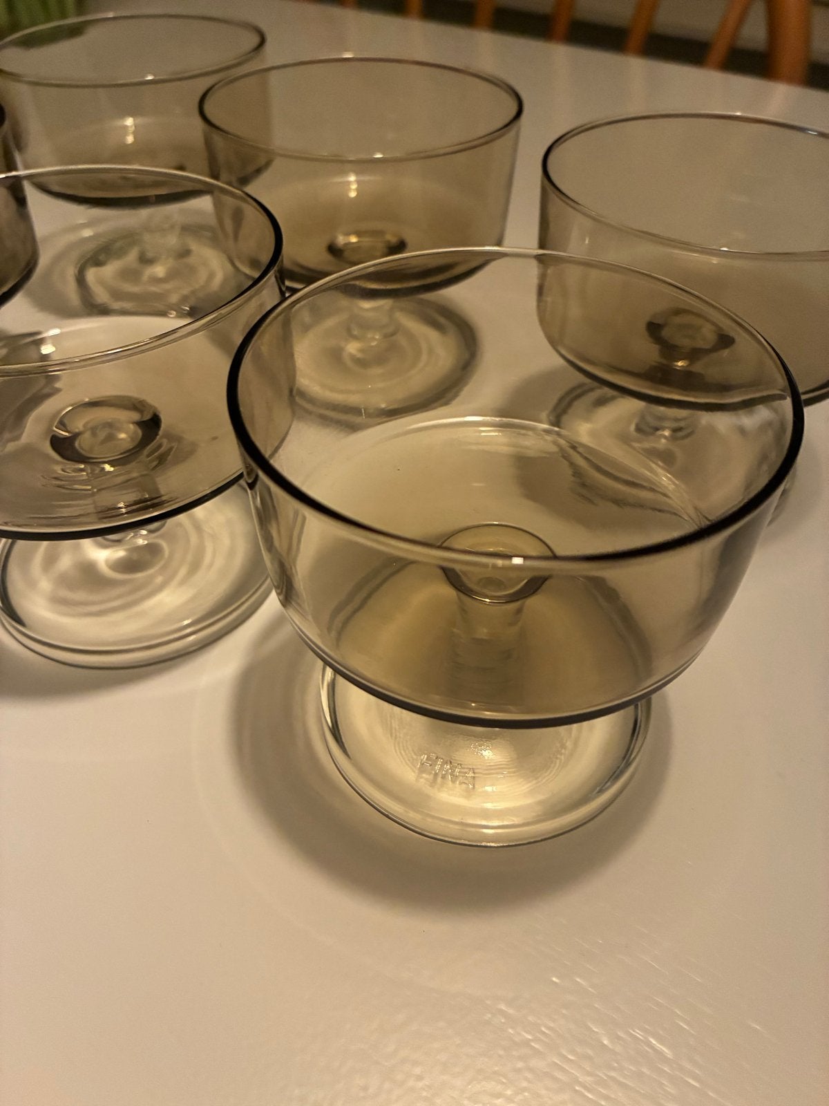 Set van 7 Vintage Luminarc Sweden Fina Champagne Coupes, Ophalen
