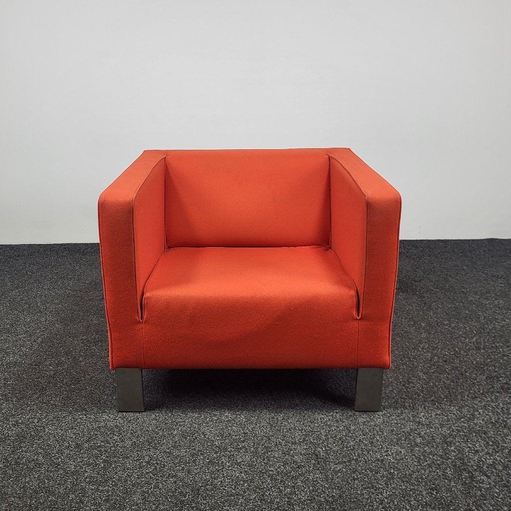 Lensvelt Fauteuil - Rood (a) | OUTLET 25572, Ophalen, Gebruikt, 75 tot 100 cm, Stof