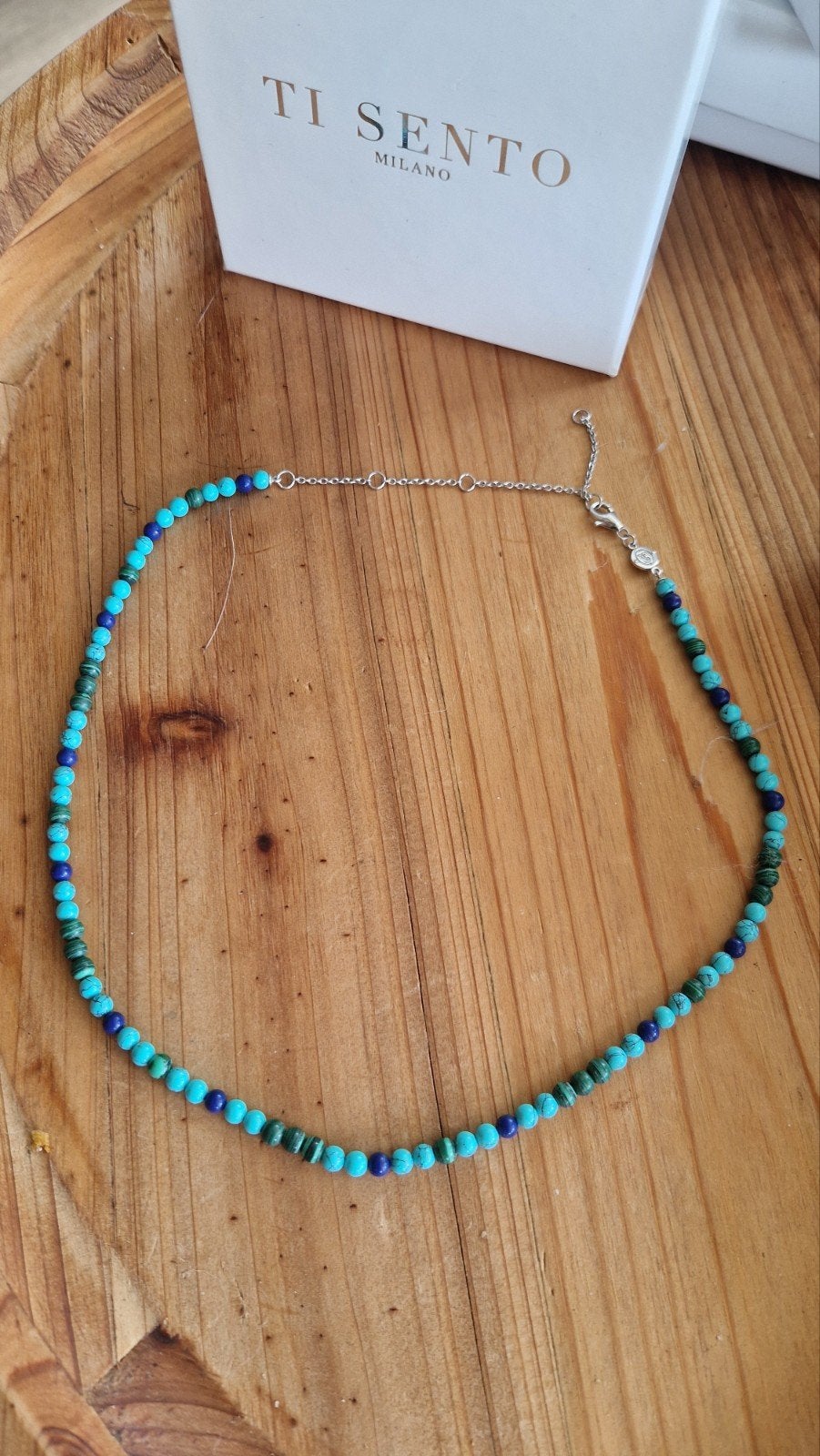 Ti Sento Milano 3916TM ketting, Blauw, Nieuw, Verstelbaar, Ophalen of Verzenden