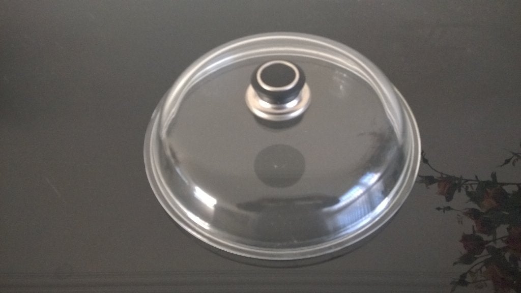 Pyrex glazen bojvormig deksel, Ophalen of Verzenden, Zo goed als nieuw, Glas, Pot, Bus of Blik