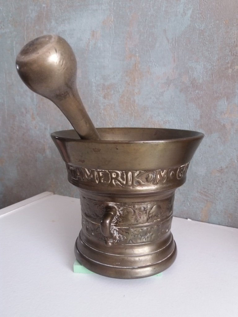 Antiek koperen vijzel Deventer, Ophalen of Verzenden, Koper