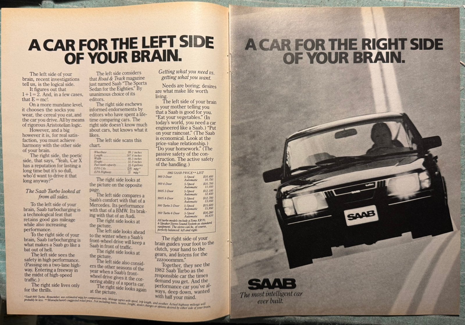 Advertentie 1982 Saab 900 Turbo USA, Verzenden, Zo goed als nieuw, Auto's