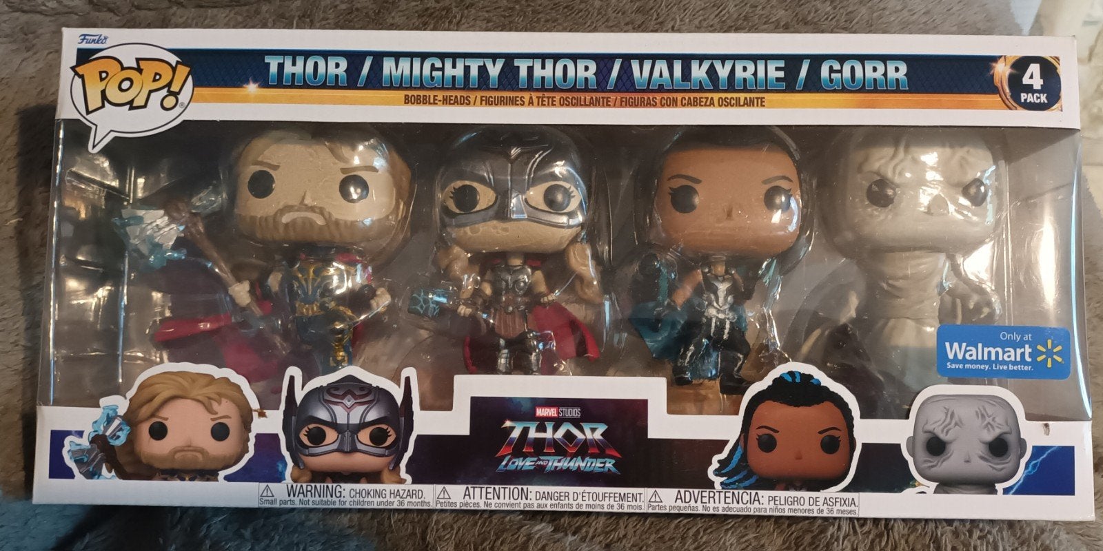 Funko Pop! Thor Love and Thunder 4-Pack Walmart Exclusive, Ophalen of Verzenden, Nieuw