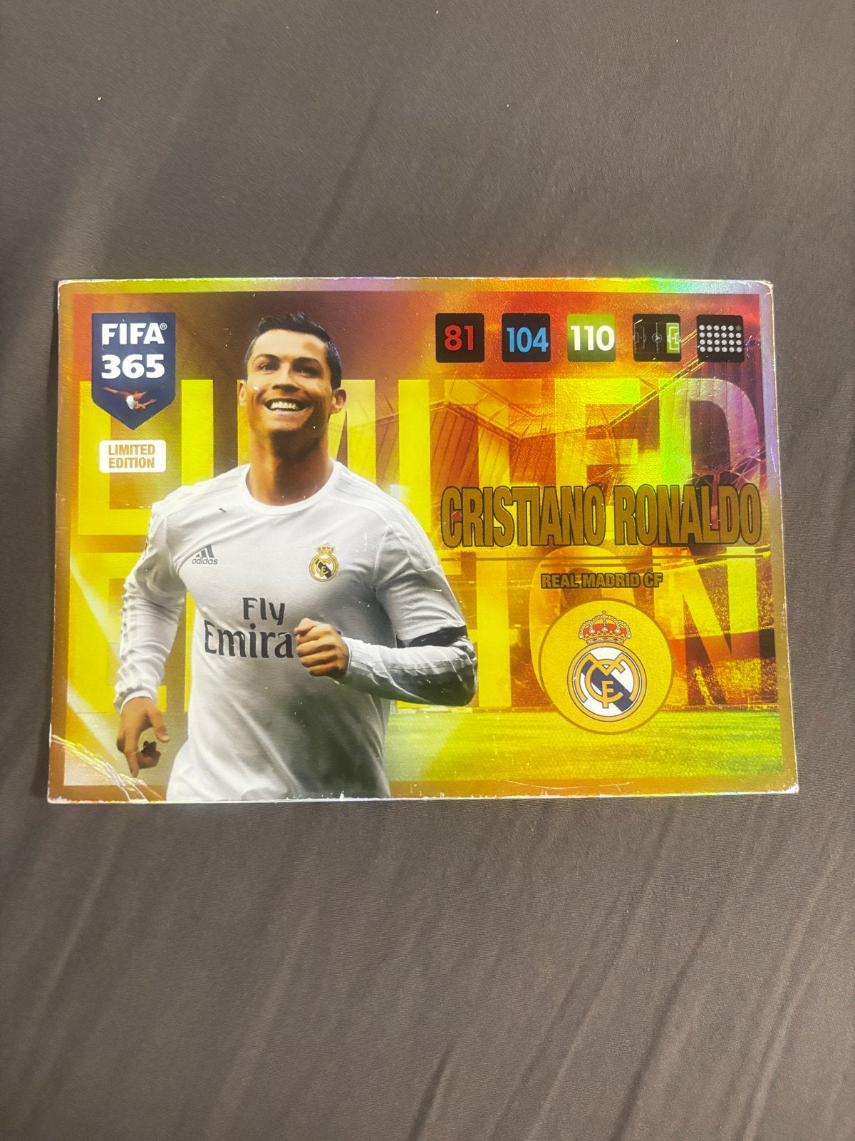 FIFA 365 XL Limited Edition kaart Cristiano Ronaldo, Ophalen of Verzenden, Gebruikt, Buitenlandse clubs, Spelerskaart