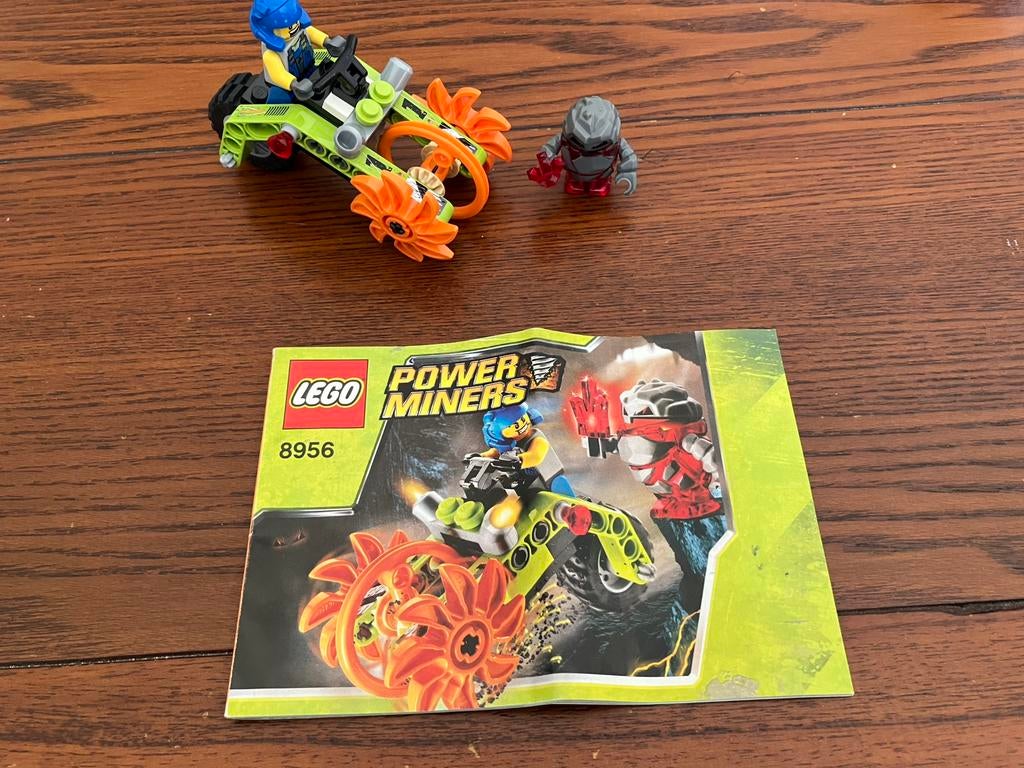 Lego 8956 Power Miners compleet met boekje, Lego, Ophalen of Verzenden, Zo goed als nieuw, Inclusief minifiguren