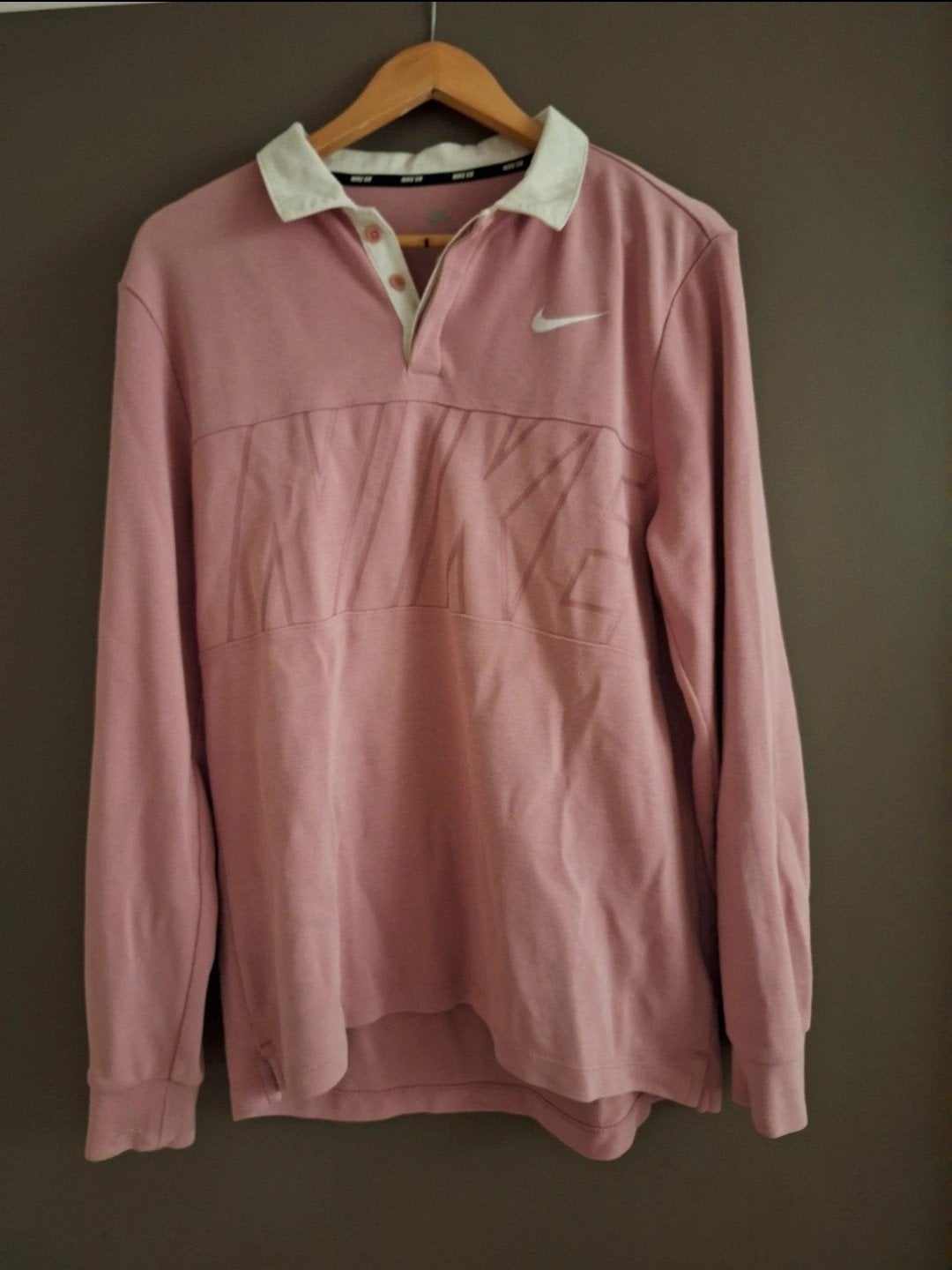 Nike SB Dry Long Sleeve Rugby-poloshirt maat L, Maat 52/54 (L), Nike, Ophalen of Verzenden, Roze