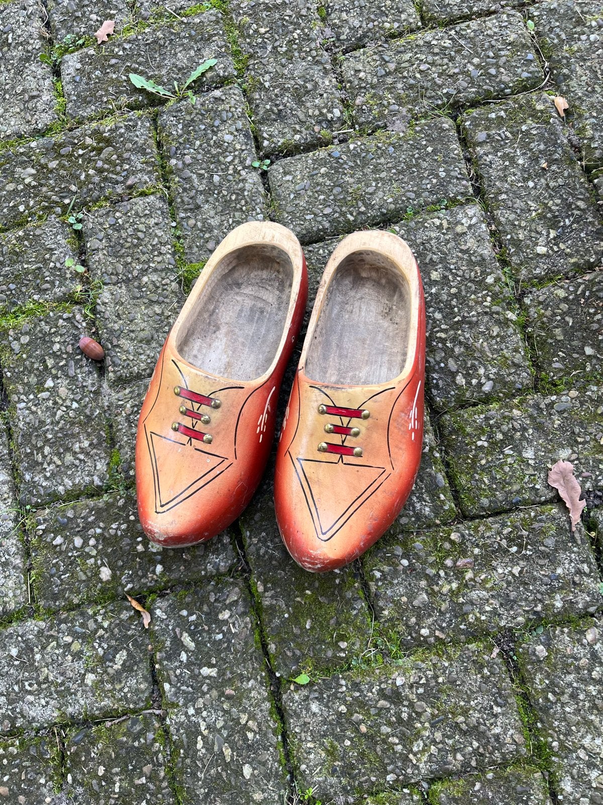 Traditionele Nederlandse klompen - Oranje met decoratie, Ophalen of Verzenden