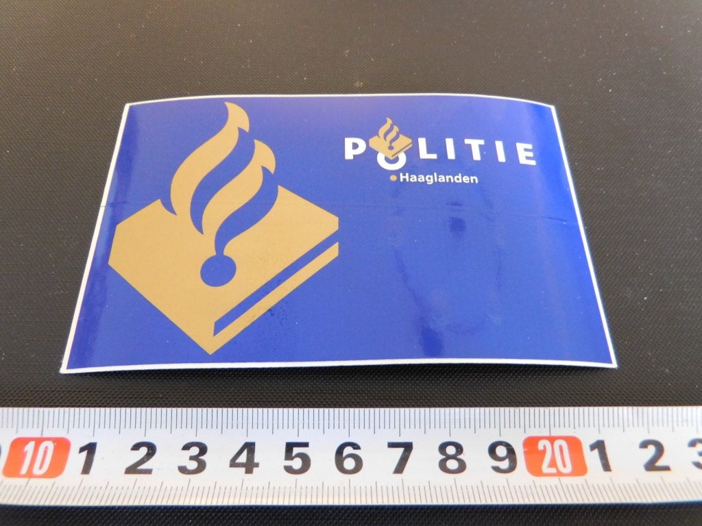 sticker Politie Haaglanden  MPOK577*, Ophalen, Zo goed als nieuw