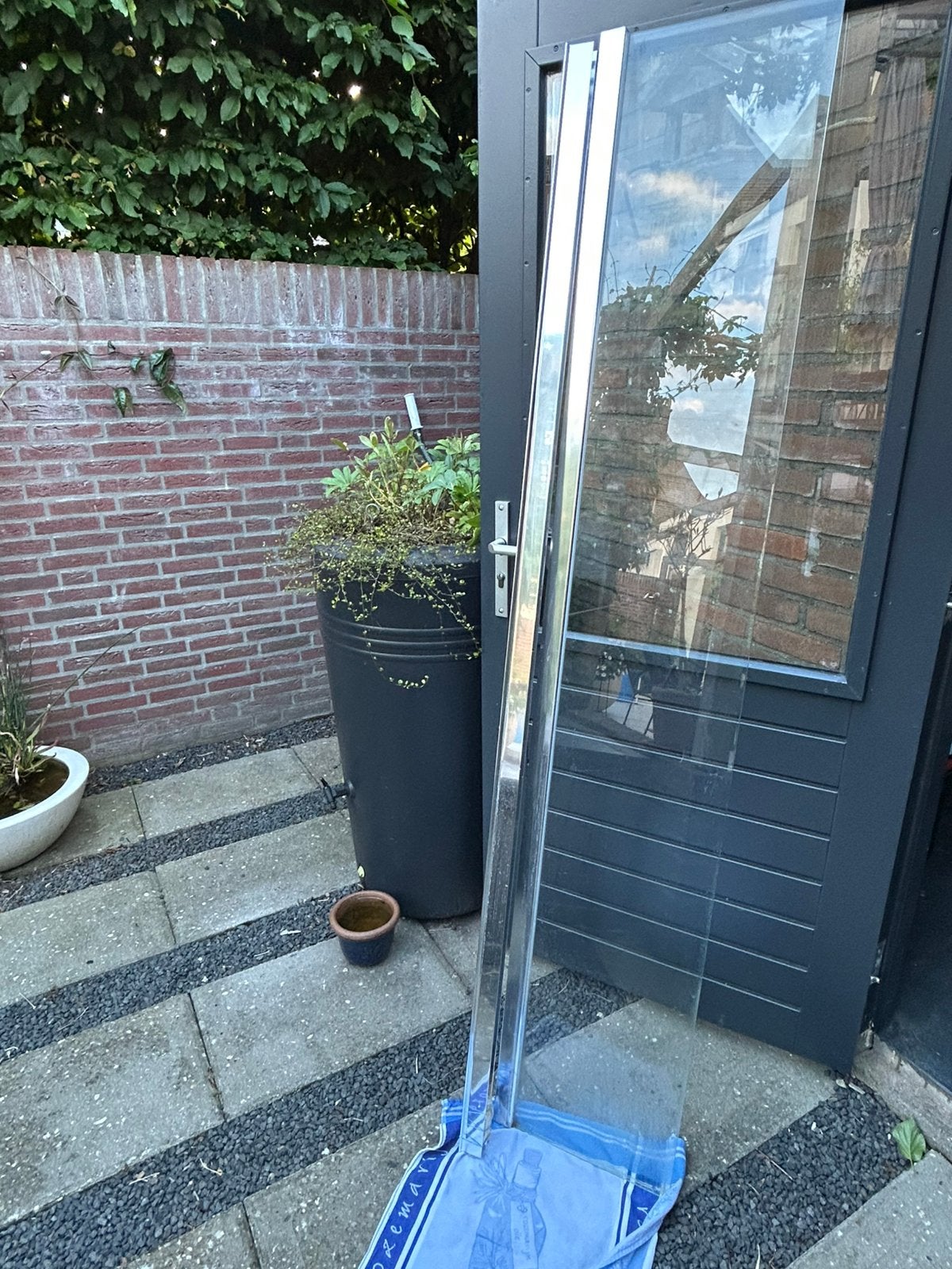 Glaswand voor douche: 198x 35 cm., Ophalen, Minder dan 50 cm, Gebruikt, Overige typen
