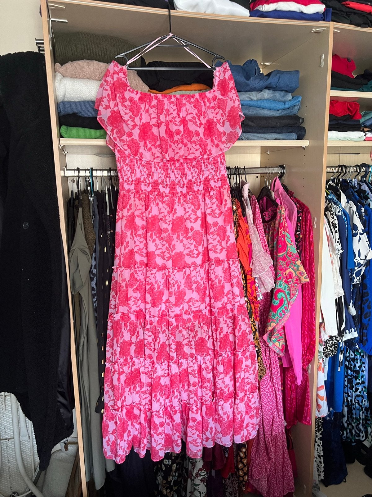 Prachtige Miljuschka jurk mt 40/42 zgan, Kleding | Dames, Jurken, Maat 42/44 (L), Ophalen of Verzenden, Zo goed als nieuw, Roze
