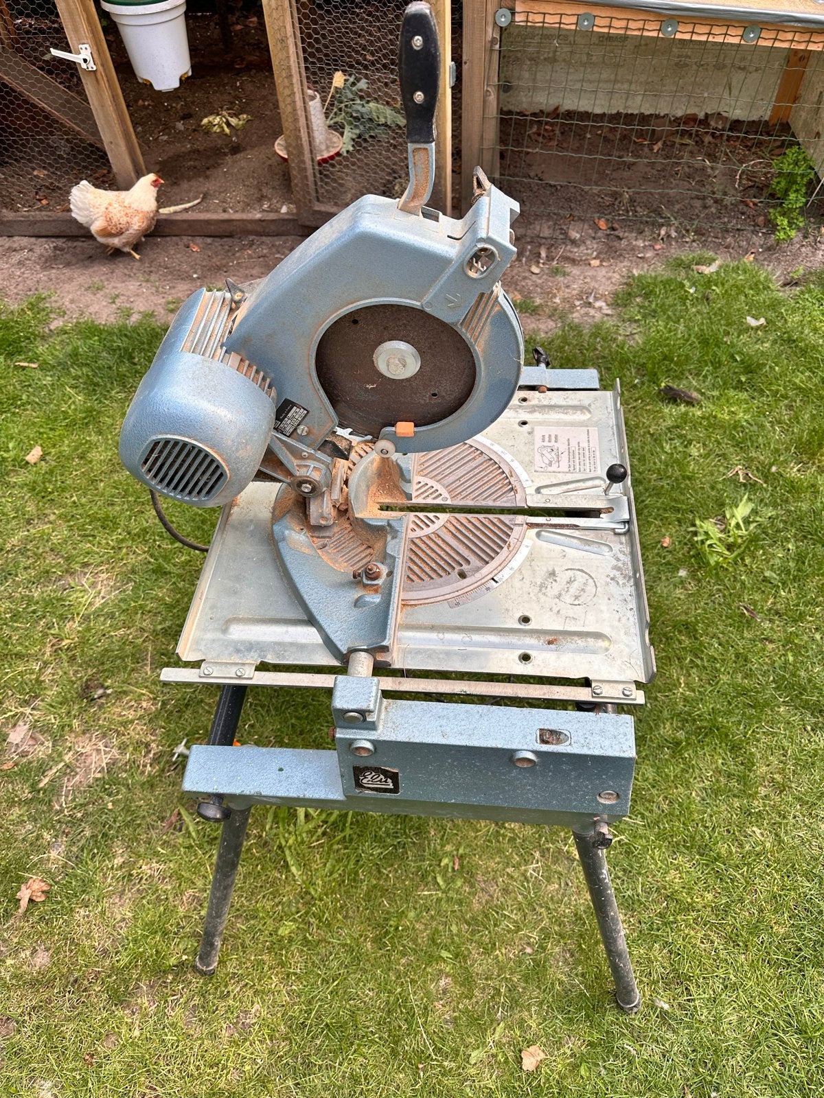 Elu zaagtafel/afkorter - Vintage en robuust, Ophalen, Gebruikt, 70 mm of meer, Afkortzaag