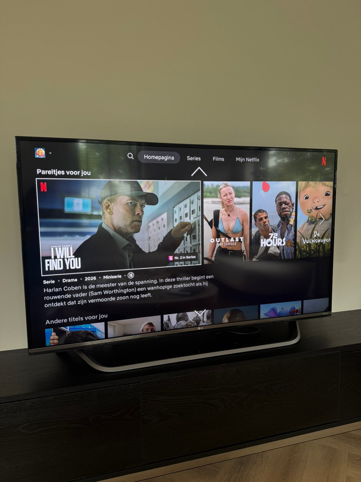 LG 55 inch 4K Ultra HD Smart TV (model 55UF800V)., Ophalen, Zo goed als nieuw