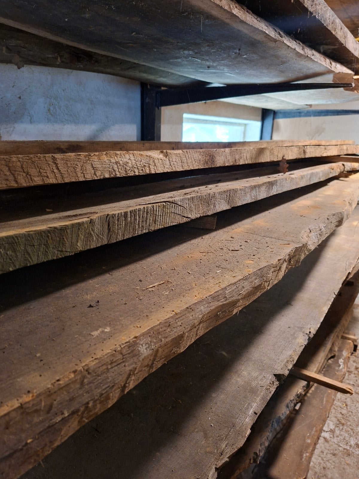 Dikke Eiken Planken tbv vensterbanken, meubelen, werkbladen, Ophalen, 250 cm of meer, Planken