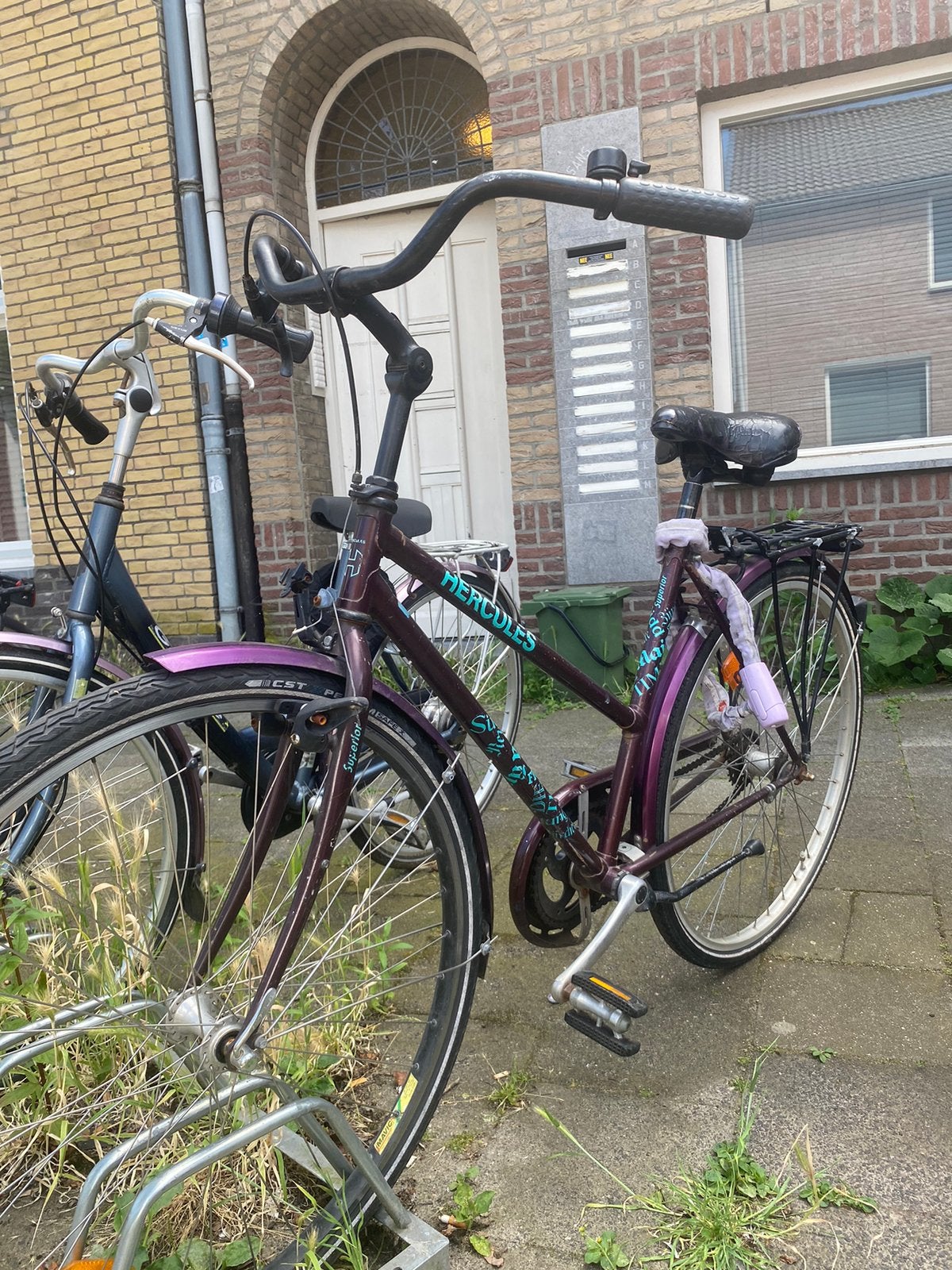 hercules dames fiets- matige conditie + hema slot 2 sleutels, Ophalen, Gebruikt, Minder dan 10 versnellingen, Overige merken