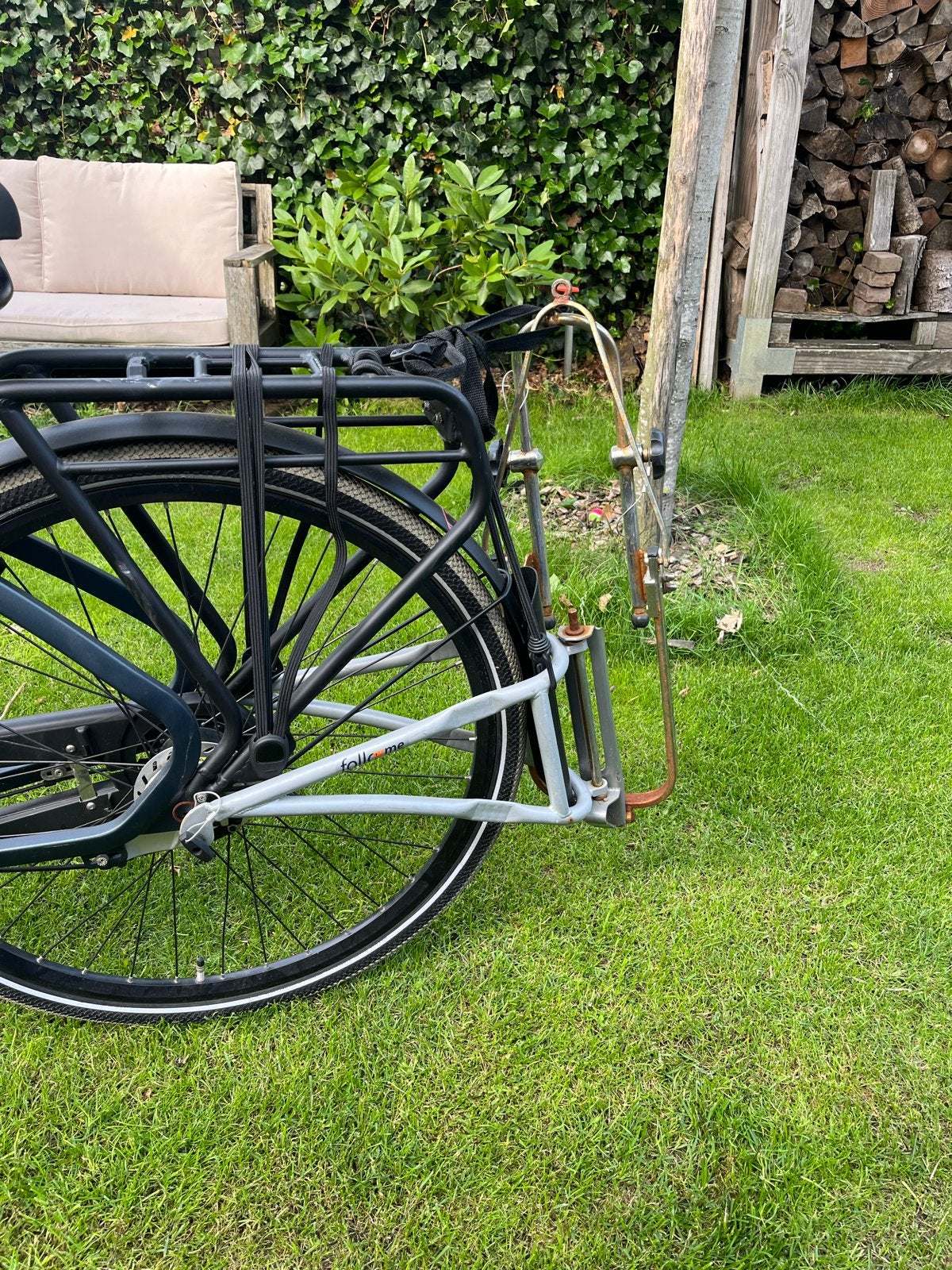 FollowMe Tandem Koppeling - Fietsaanhanger voor Kinderen, Fietsen en Brommers, Ophalen, Gebruikt, Minder dan 20 kg, Opvouwbaar