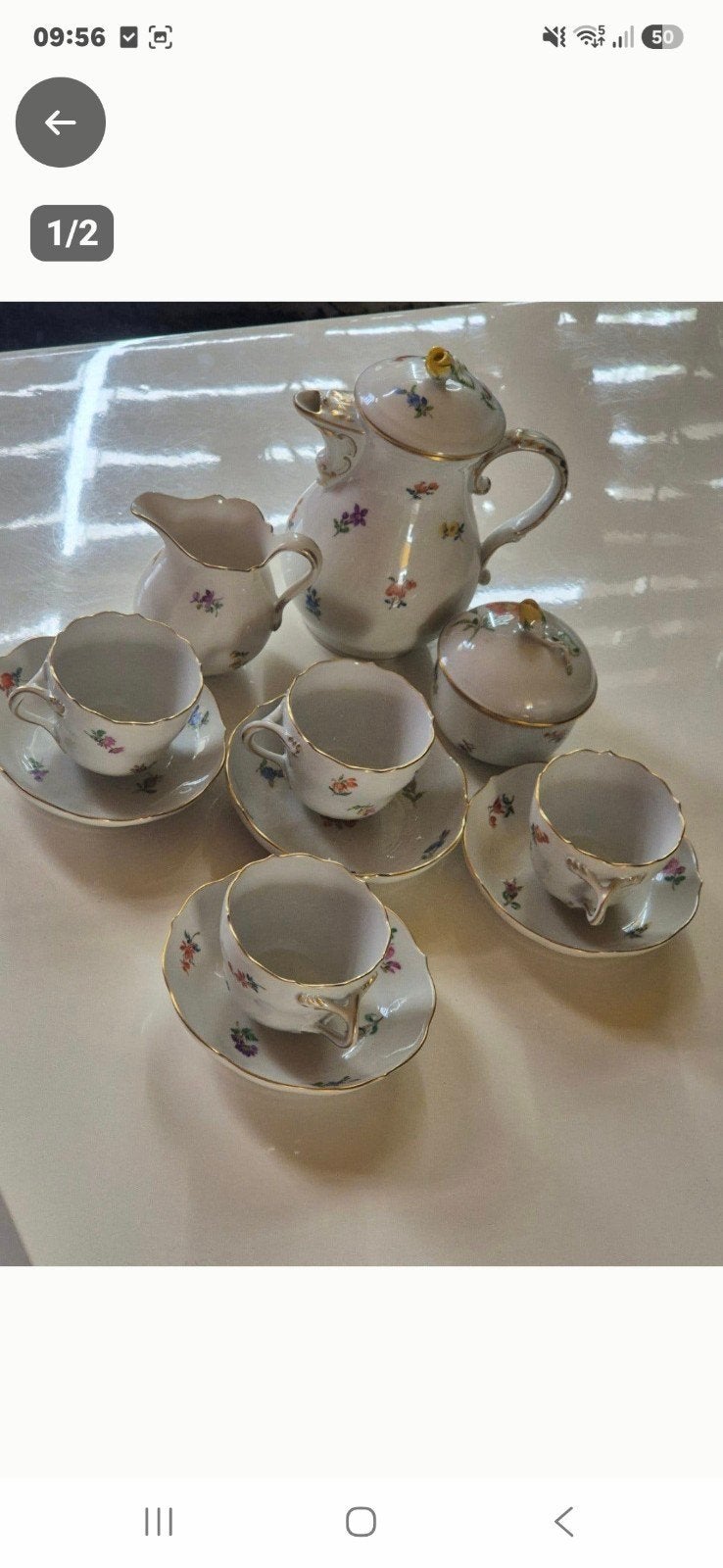 Prachtig Meissen porselein servies – Streublümchen, Ophalen of Verzenden