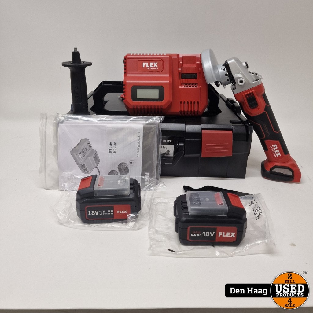 Flex Accu Haakse Slijper Set  LB 125 18.0-EC/5.0 | nieuw, Flex Ltd., Gebruikt, https://flex.com/contact-us, Nobelstraat 10, 5807 GA Oostrum LB, Limburg, Nederland