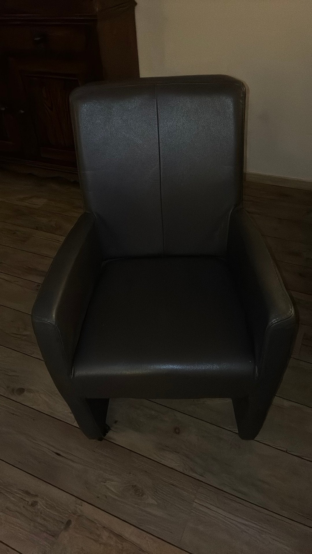 Eetkamer stoelen, Ophalen, Z, Bruin, Leer