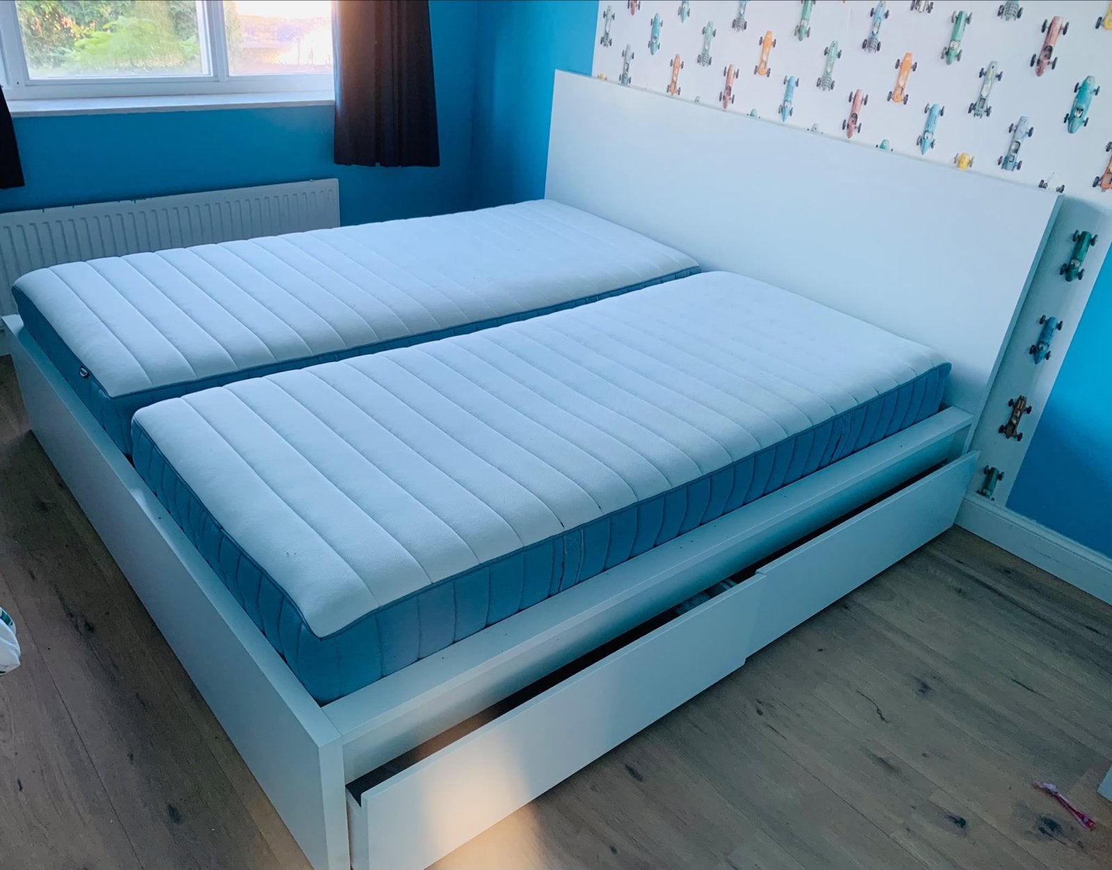 IKEA Malm bedframe wit met lades (excl. matrassen), Ophalen, Wit, Tweepersoons, Zo goed als nieuw