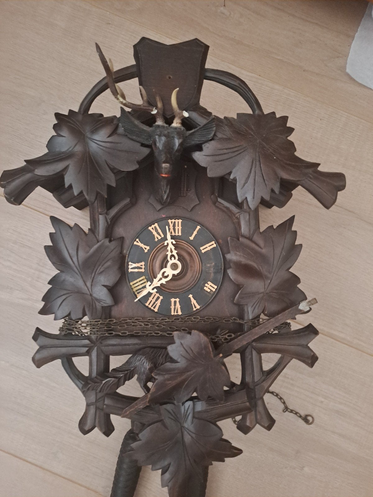 Antieke Koekoeksklok - Zwart Woud Stijl, Ophalen of Verzenden
