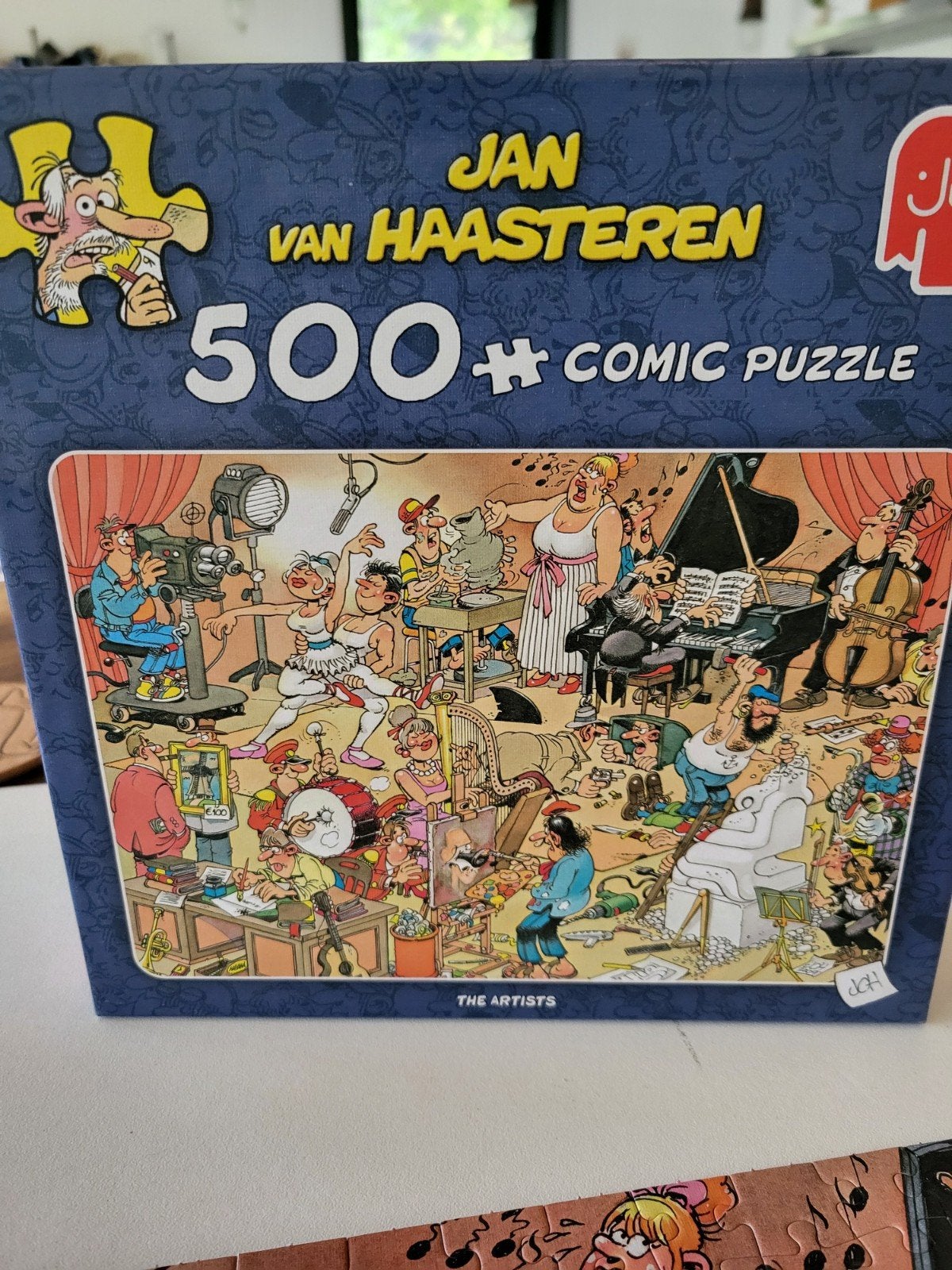 Jan van Haasteren puzzel - The Artists - 500 stukjes, Ophalen of Verzenden, 500 t/m 1500 stukjes, Gebruikt, Legpuzzel