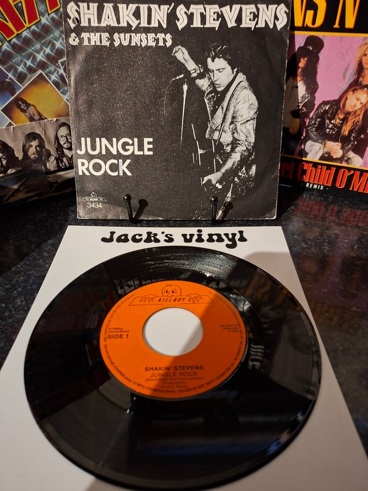 Shakin' Stevens & The Sunsets - Jungle Rock 7 inch 1981, Gebruikt, 7 inch, Ophalen of Verzenden, Fotohoes
