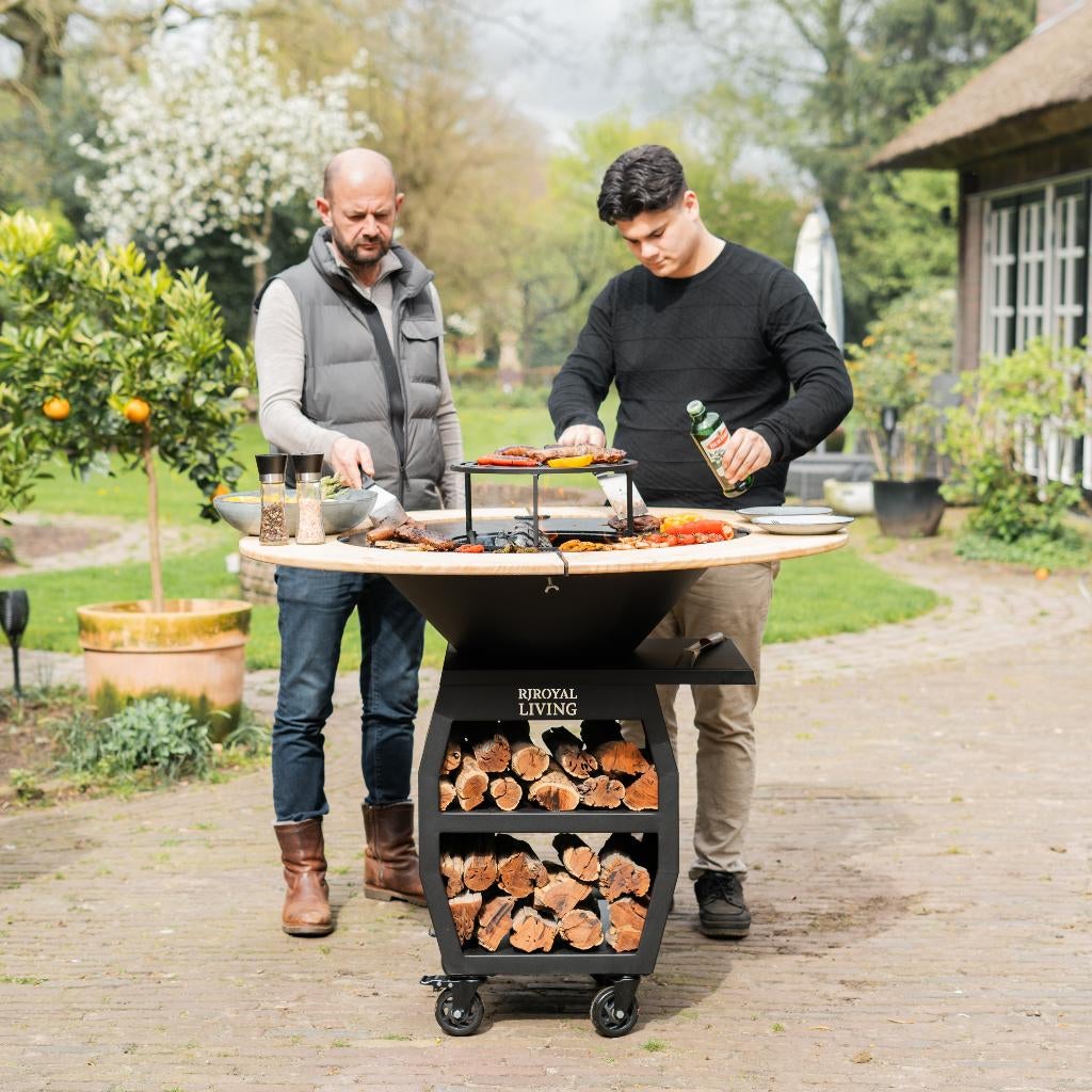 BBQ Plancha Companero XXL 2.0 Blackline met houtopslag NW, Ophalen of Verzenden, Nieuw, RJRoyal Living