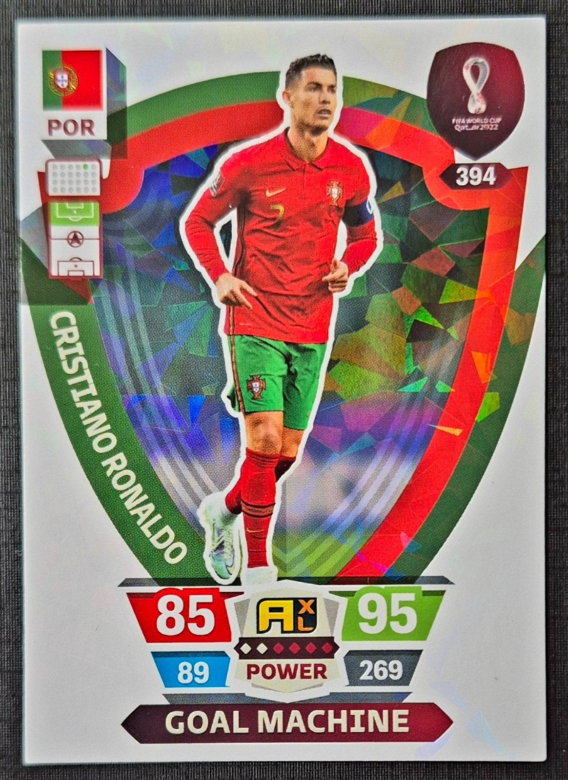 Panini Cristiano Ronaldo - Portugal, WK 2022., Ophalen of Verzenden, Zo goed als nieuw, Plaatje