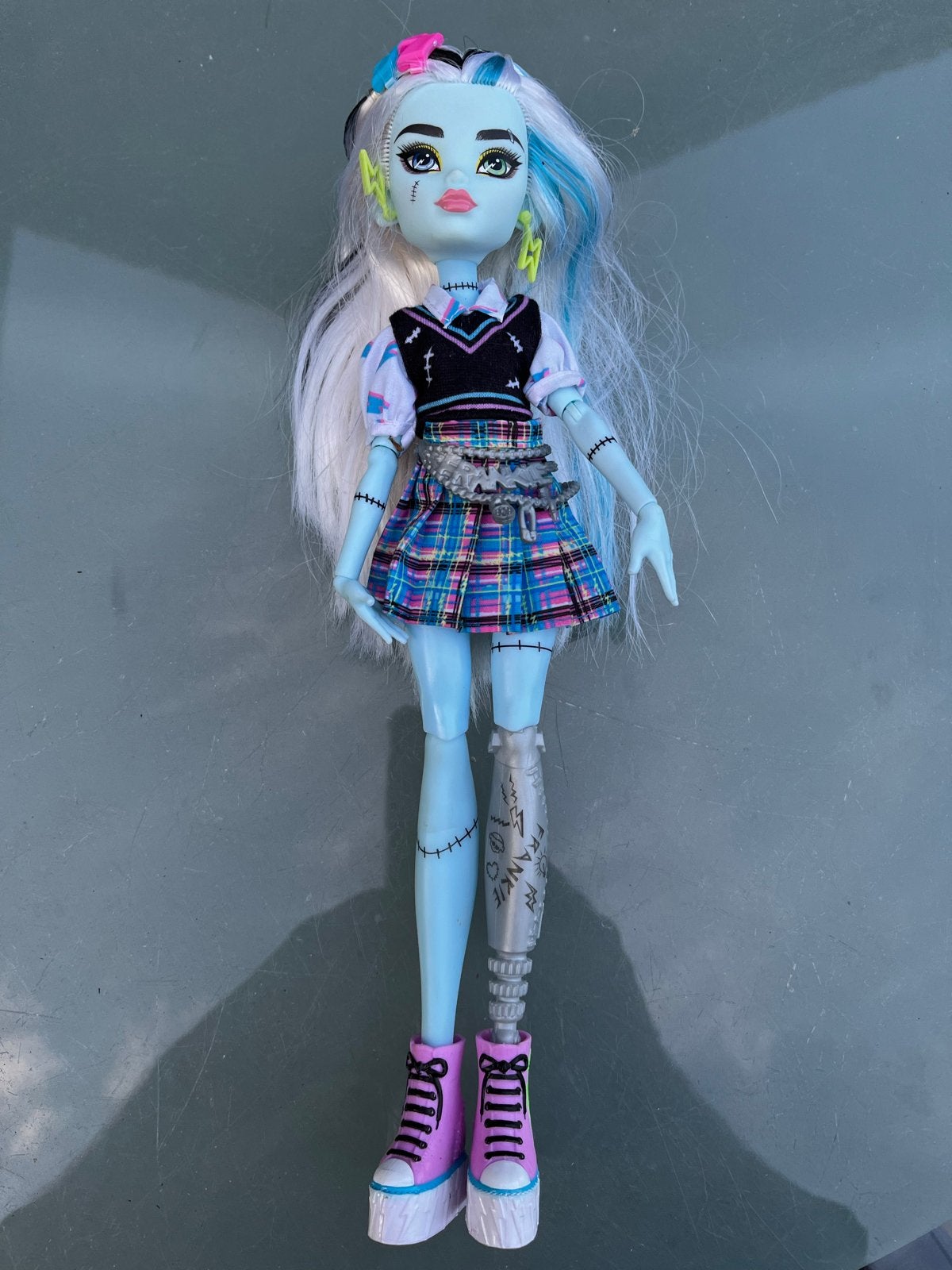 Monster High Frankie Stein pop - Zo goed als nieuw, Ophalen of Verzenden, Zo goed als nieuw, Overige typen
