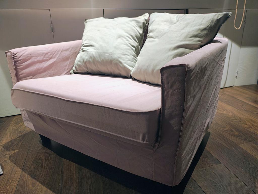 IKEA Harkösand stoel/loveseat met diverse hoezen, Ophalen, Tweepersoons, 75 tot 100 cm, Zo goed als nieuw
