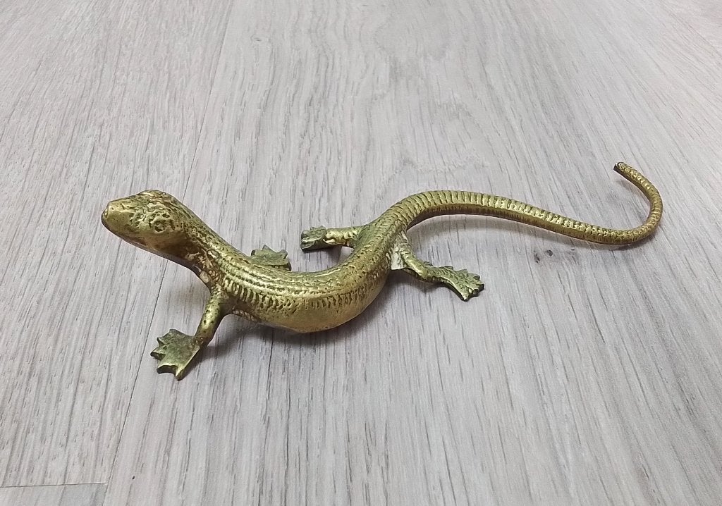 vintage messing hagedis/salamander, Verzenden