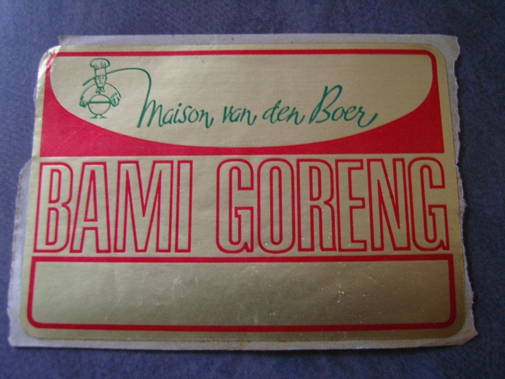 sticker folie maison van den boer bami goreng, Verzamelen, Stickers, Ophalen, Zo goed als nieuw