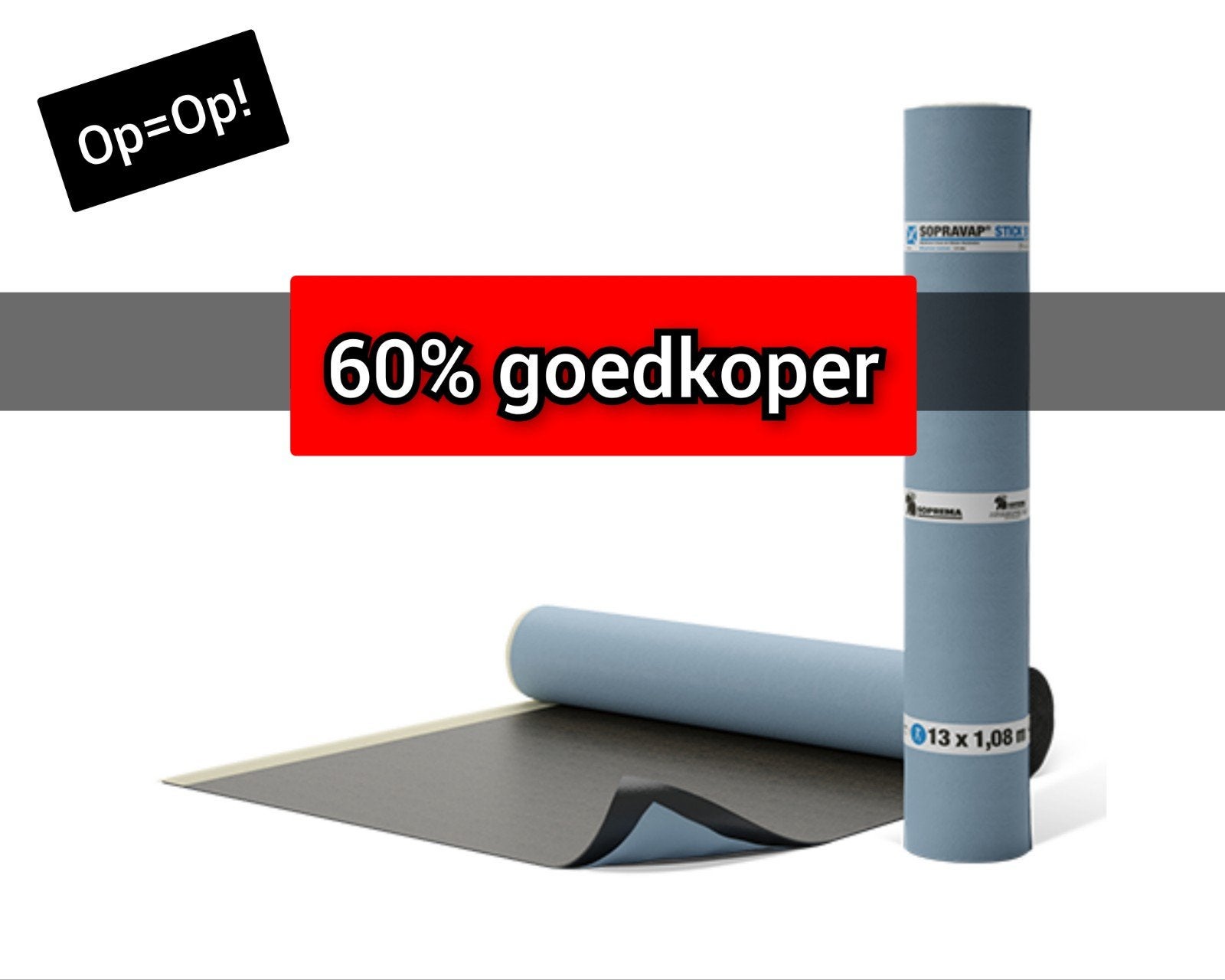 Sopravap Stick S18 (van fabrikant Soprema), Doe-het-zelf en Verbouw, Dakpannen en Dakbedekking, Overige materialen, Zwart, Nieuw