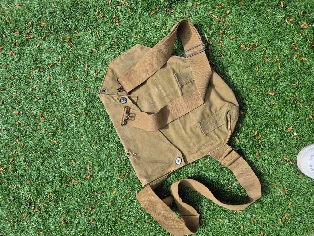 Originele US WW2 gasmasker tas, Verzamelen, Ophalen of Verzenden