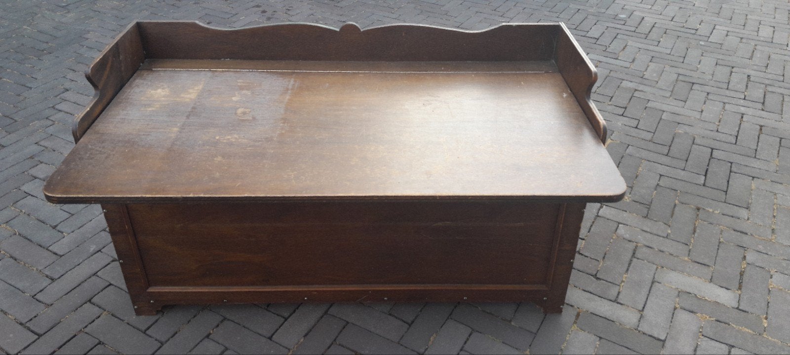 houten kist met opbergruimte, Ophalen