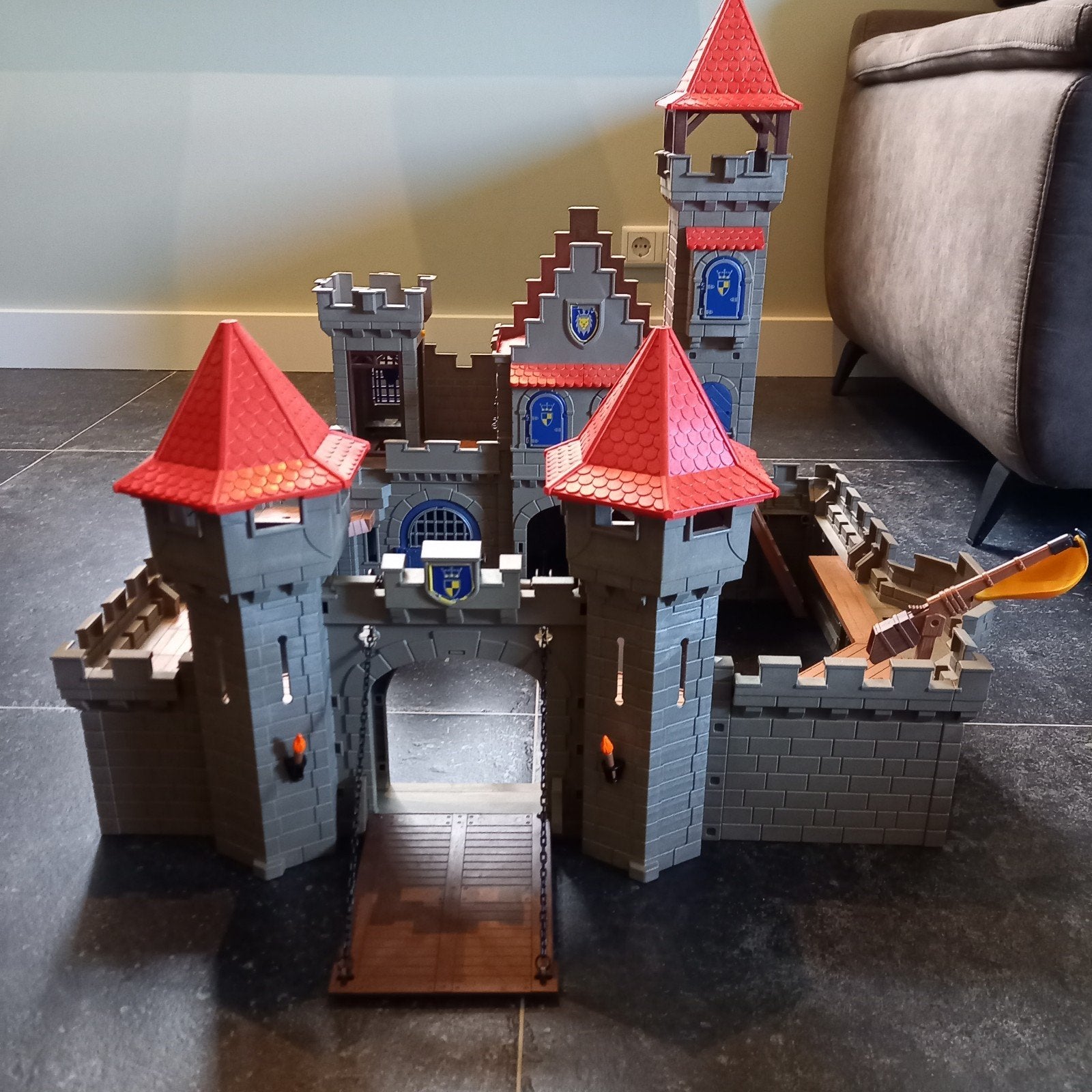 Playmobil Ridderkasteel met veel extra's, Kinderen en Baby's, Ophalen, Gebruikt