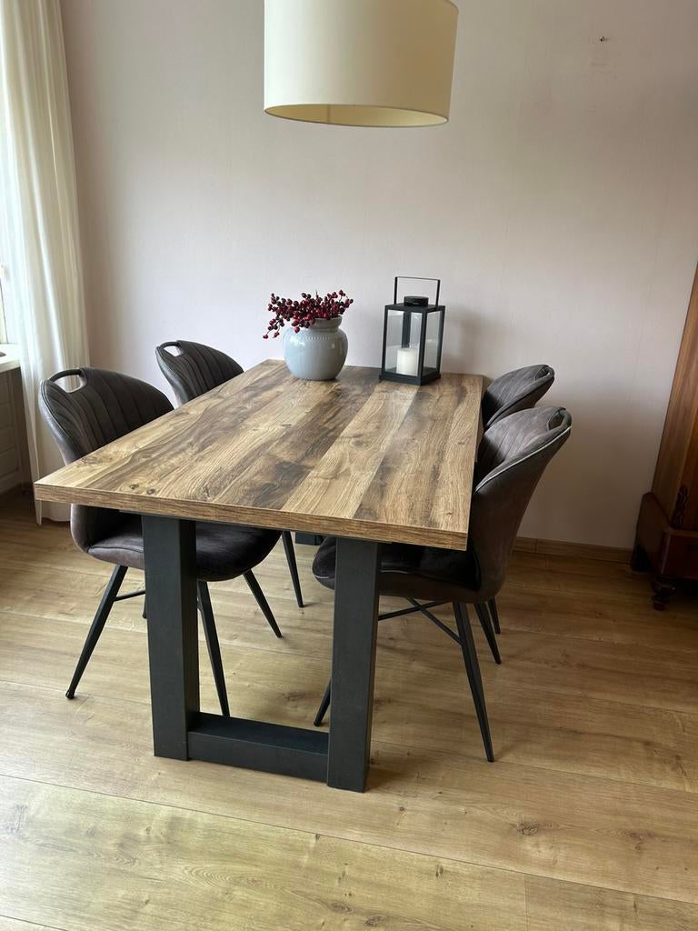 Eetkamertafel, Ophalen, 50 tot 100 cm, Zo goed als nieuw, 150 tot 200 cm