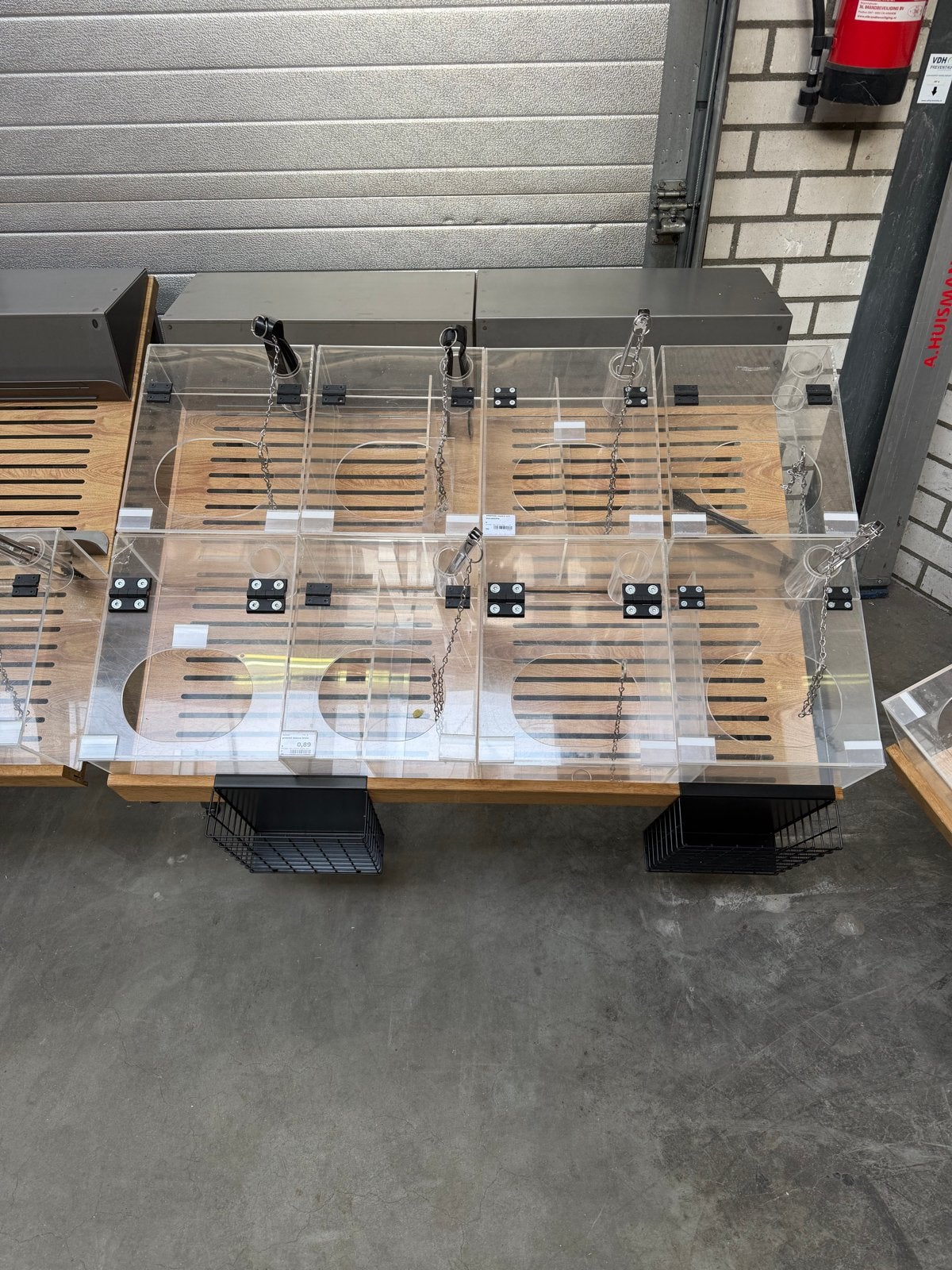 Broodpresentatietafels met plexiglas bakken, Ophalen of Verzenden